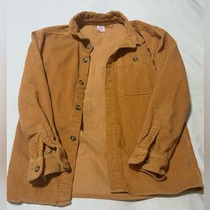 Girls Mustard Corduroy Button up